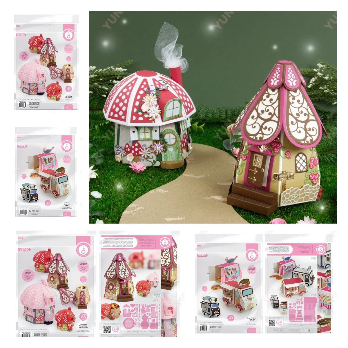 

Enchanted Fairy Village Delightful Sweet Treats Van Die Set Metal Cutting Dies Scrapbook Diary Decoration Embossing Template DIY