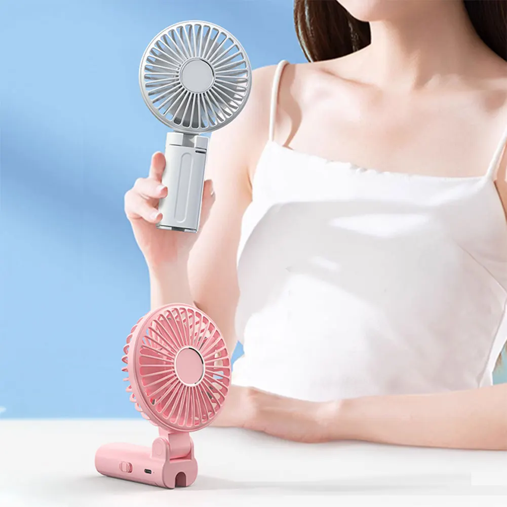 Desktop Small Fan 3-Speed Adjustment Summer Cooling Fan Rechargeable Electric Personal for Outdoor Umbrella