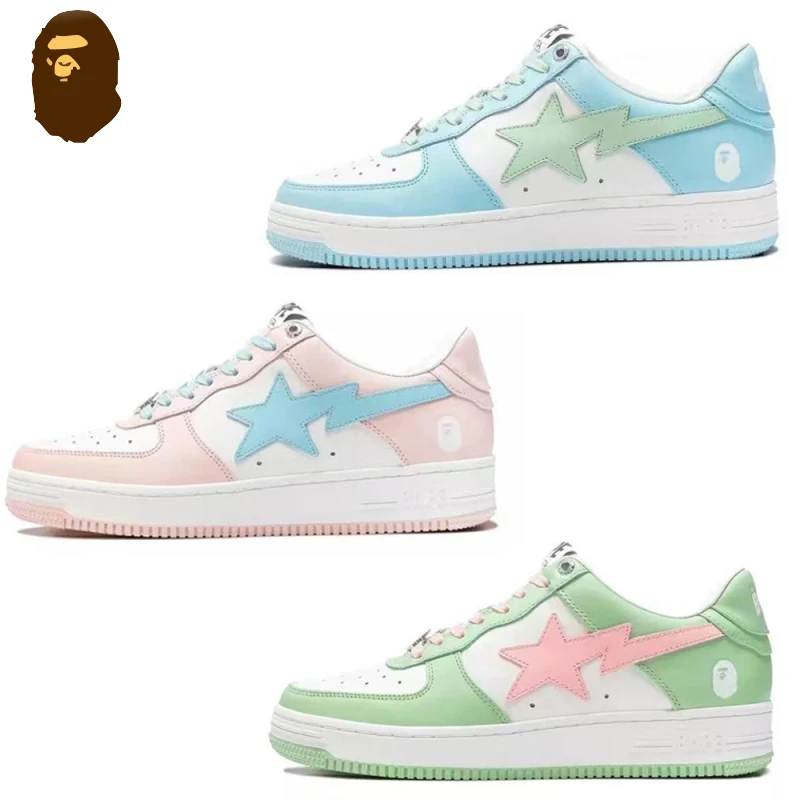 

A BATHING APE Vibe BapeGoose Sports Sneakers Unisex Air None-Slip Breathable Bapesta Low Outdoor Walking Shoes Men and Women