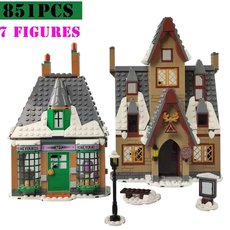 Nuovo Film Magic World Building Block Visita La Costruzione Della Città Del Villaggio Street View Bricks Fit 76388 Toys For Children Gifts