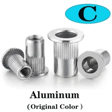  10/20/25pcs M3 M4 M5 M6 M8 M10 M12 Stainless Steel Carbon Steel Aluminum Flat Countersunk Head Rivet Nut Insert Rivnut Nutsert 