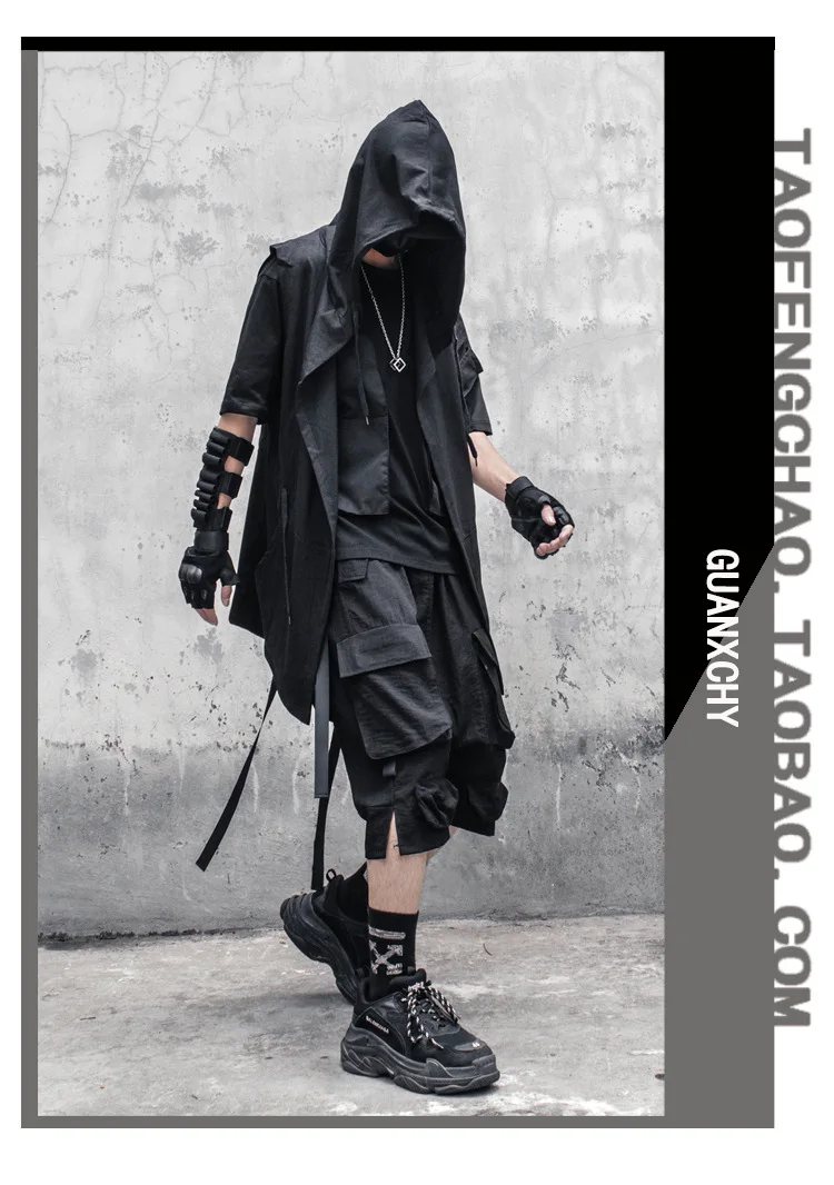 Punk Hip Hop Trench Coat 1