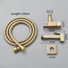 Brass Bidet Faucet Single Cold Water Tap Handheld Bidet Spray Shower Set Toilet Shattaf Sprayer Douche Hygienic Shower Black 6