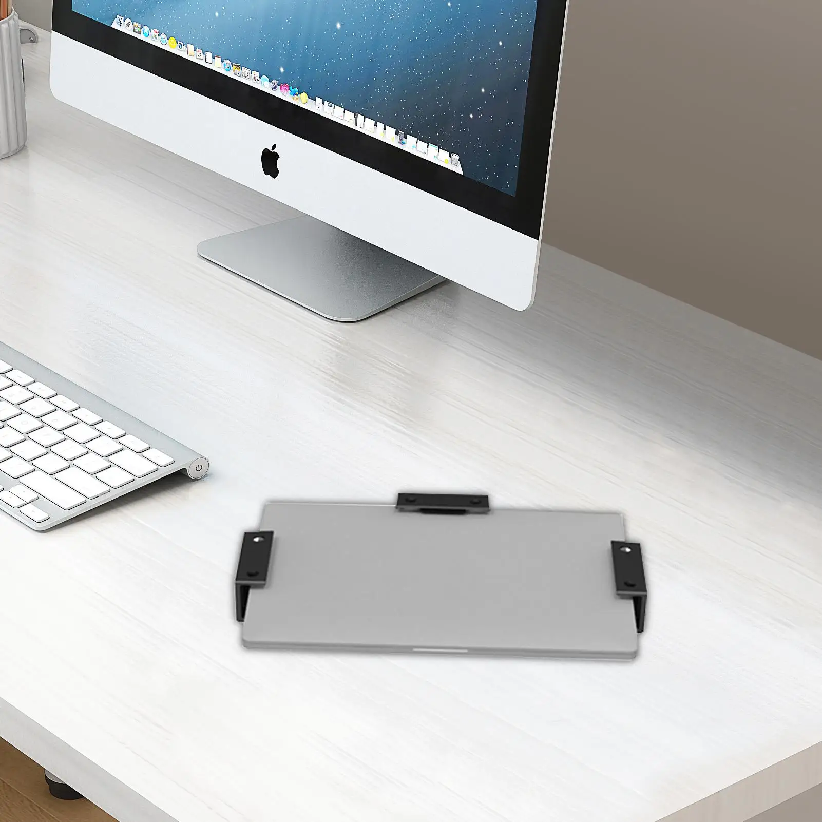 AUXPhome (3) Support pour ordinateur portable sous le bureau, étagère de rangement pour ordinateur portable, clavier, routeur, modems, boîtier de câble, commutateur réseau et plus encore, accessoires de bureau AUXPhome (3) Support pour ordinateur portable sous le bureau, étagère de rangement pour ordinateur portable, clavier, routeur, modems, boîtier de câble, commutateur réseau et plus encore, accessoires de bureau