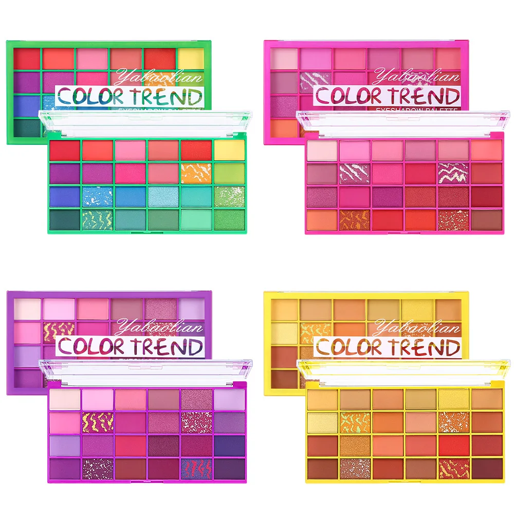 YABAOLIAN Transparent 24-color Eye Shadow Plate Earth Tone Pearlescent Matte Makeup ins Eyeshadow