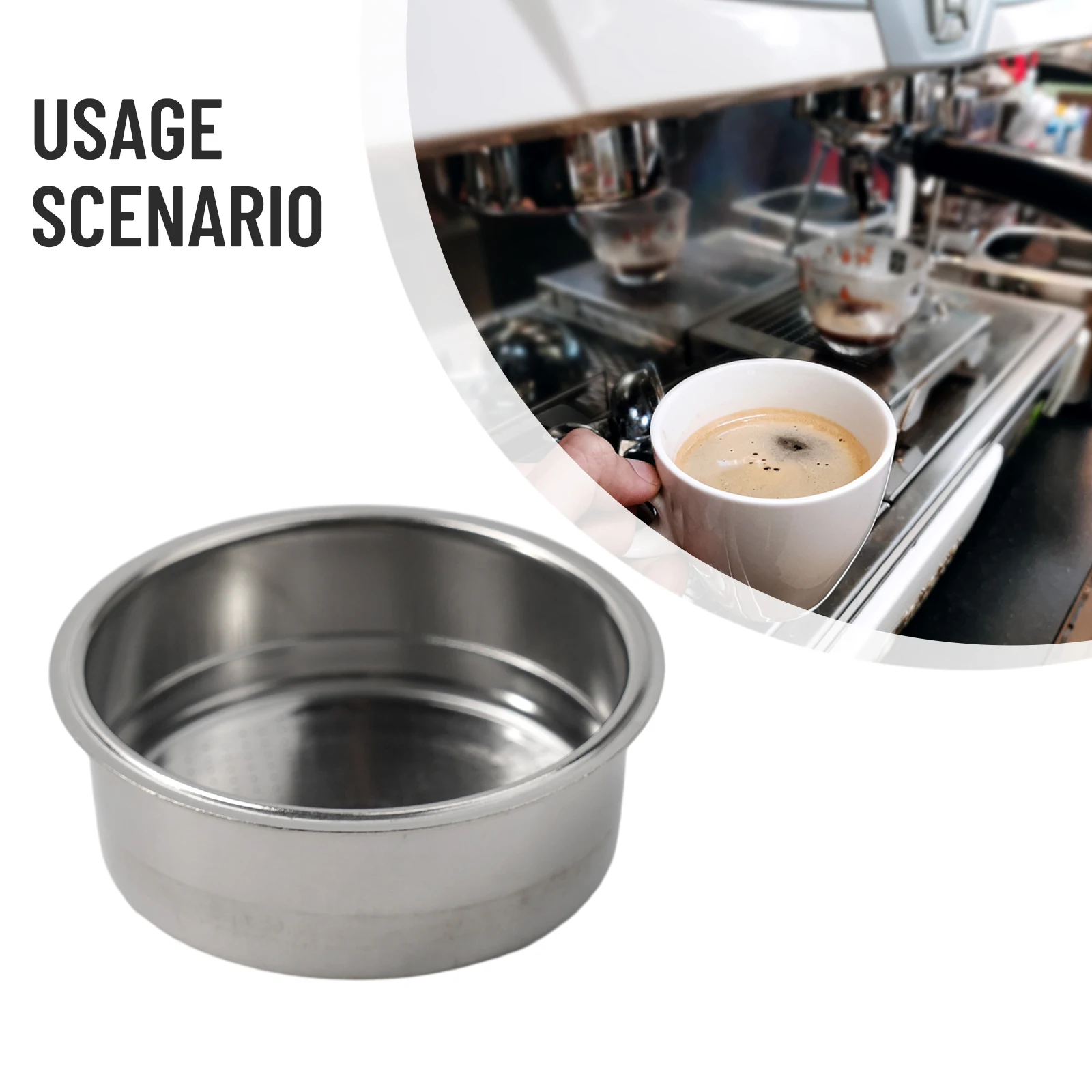 

51/58mm 1Cup/2 Cup Clean Basket Pressure Coffee Machine Filter Double-Cup 304 Stainless Steel Single Layer Portafilter