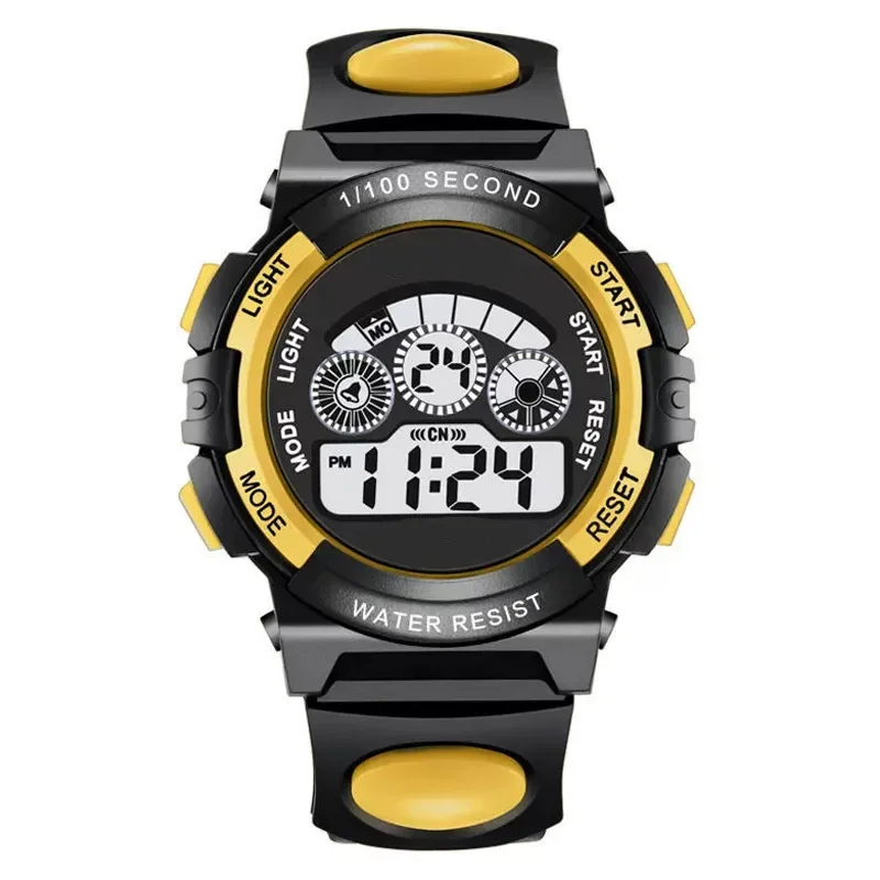 Children's Waterproof Multi-Functional Sports Watch with Nightlight and Colorful Big Screen