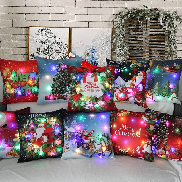 Christmas Decorative Pillow Covers  Christmas Pillow Cover Products - 2023  Christmas - Aliexpress