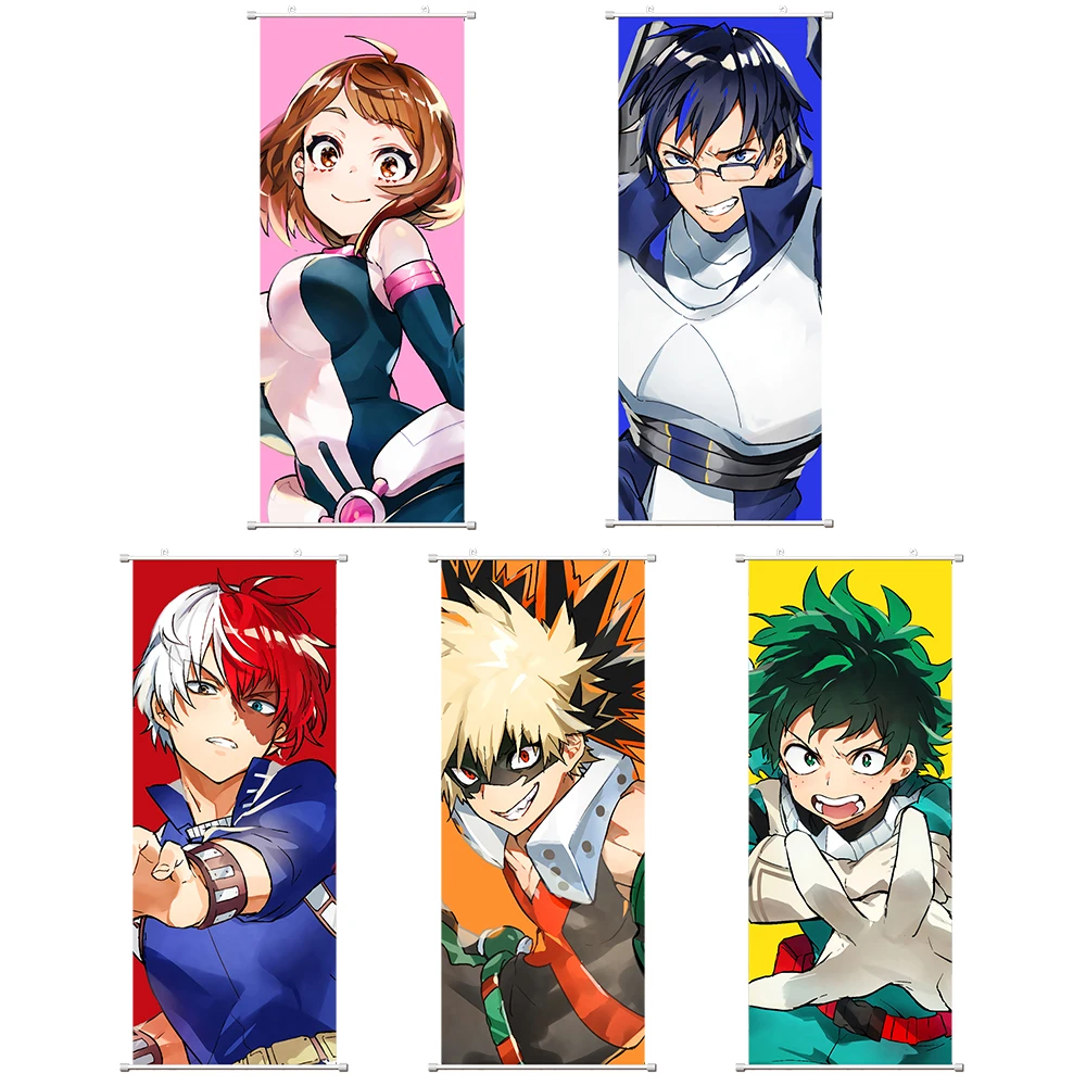 8PCS/set My Hero Academia Midoriya Izuku Bakugou Katsuki Shoto A3 Posters  Print