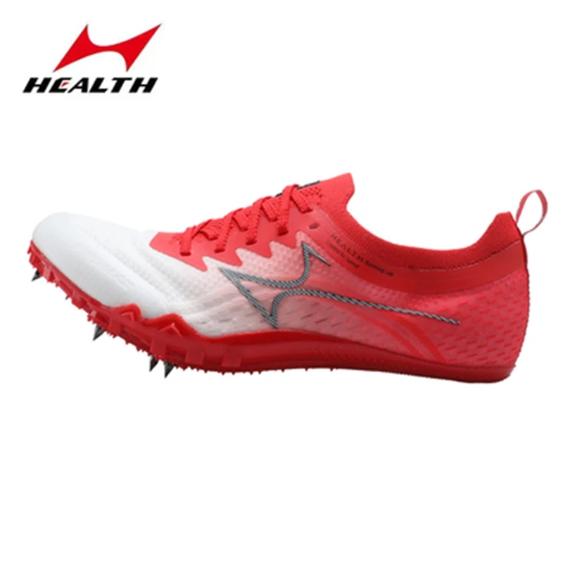 Health Carbon Plate Track Field Men Spikes Shoes Mid Long Distance Sprint Sneaker Professional Dash Training Shoes 1200