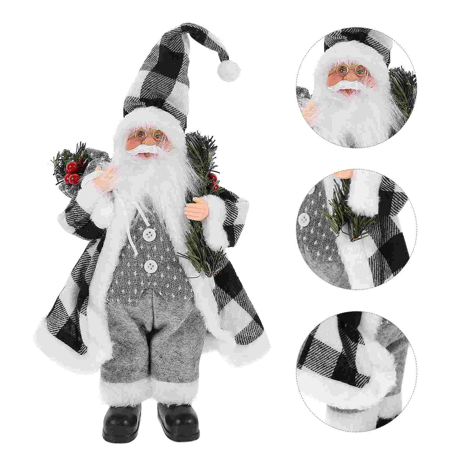 

Old Man Decoration Christmas Decorations Tabletop Xmas Ornament Ornaments Statue Plastic Elder Crafts