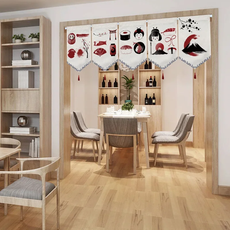 Japanese Noren Hanging Flag Living Room Dining Room Kitchen Door Curtain Partition Curtain Izakaya Sushi Restaurant Decor 3