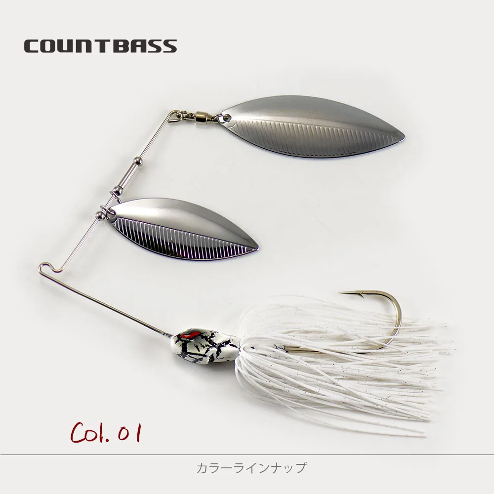 COUNTBASS 1/2 unzen Spinnerbaits mit VMC haken 5/0 Bass Angeln Lockt Silikon Rock Draht Baitss – Detail 17
