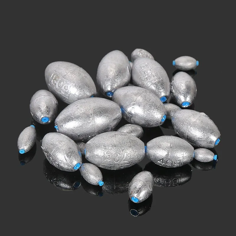 Plombs de pêche olive échelle 2g-60g creux plomos pesca poids ligne équilibrage précision
