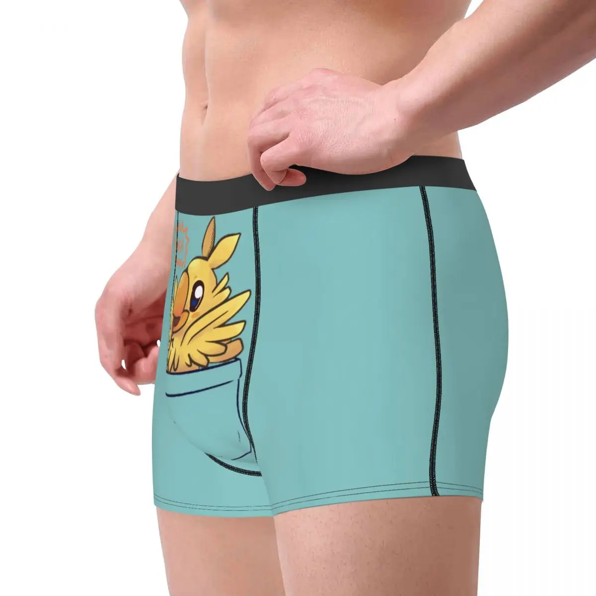 Pocket Chocobo Boxer Shorts For Homme 3D Printed Male Science Game Final Fantasy Underwear Panties Briefs Soft Underpants 3