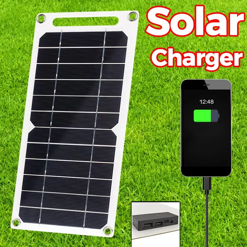 Portable Solar Panel, With USB, Outdoor Hiking And Camping, Mobile Phone Charging Bank Charging Panel