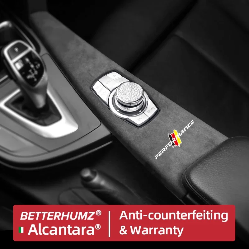 For BMW F30-F36 Multimedia Knob Panel Trim Cover MP Alcantara Sticker Interior Accessory