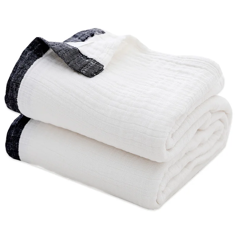 

Four-layer Gauze Towel Quilt Pure Cotton Wrinkled Towel Blanket Summer Breathable Soft Air-conditioning Cover Blanket