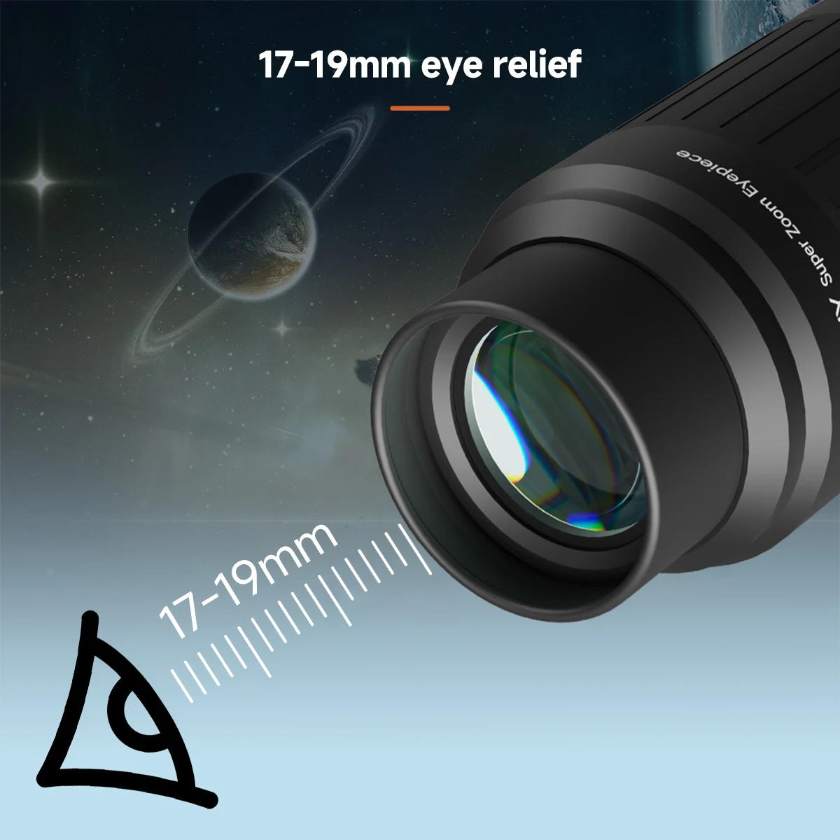 Asphärisches Okular mit Superzoom und 2-facher 4-Element-Barlow-Linsenkombination SV230+SV216 für astronomische Beobachtung – Detail 29