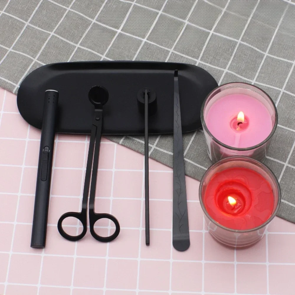5 in 1 Set Wick Trimmer Snuffer Candle Tray Candle Care Kit candle wick trimmer candle snuffer candle tray coaster
