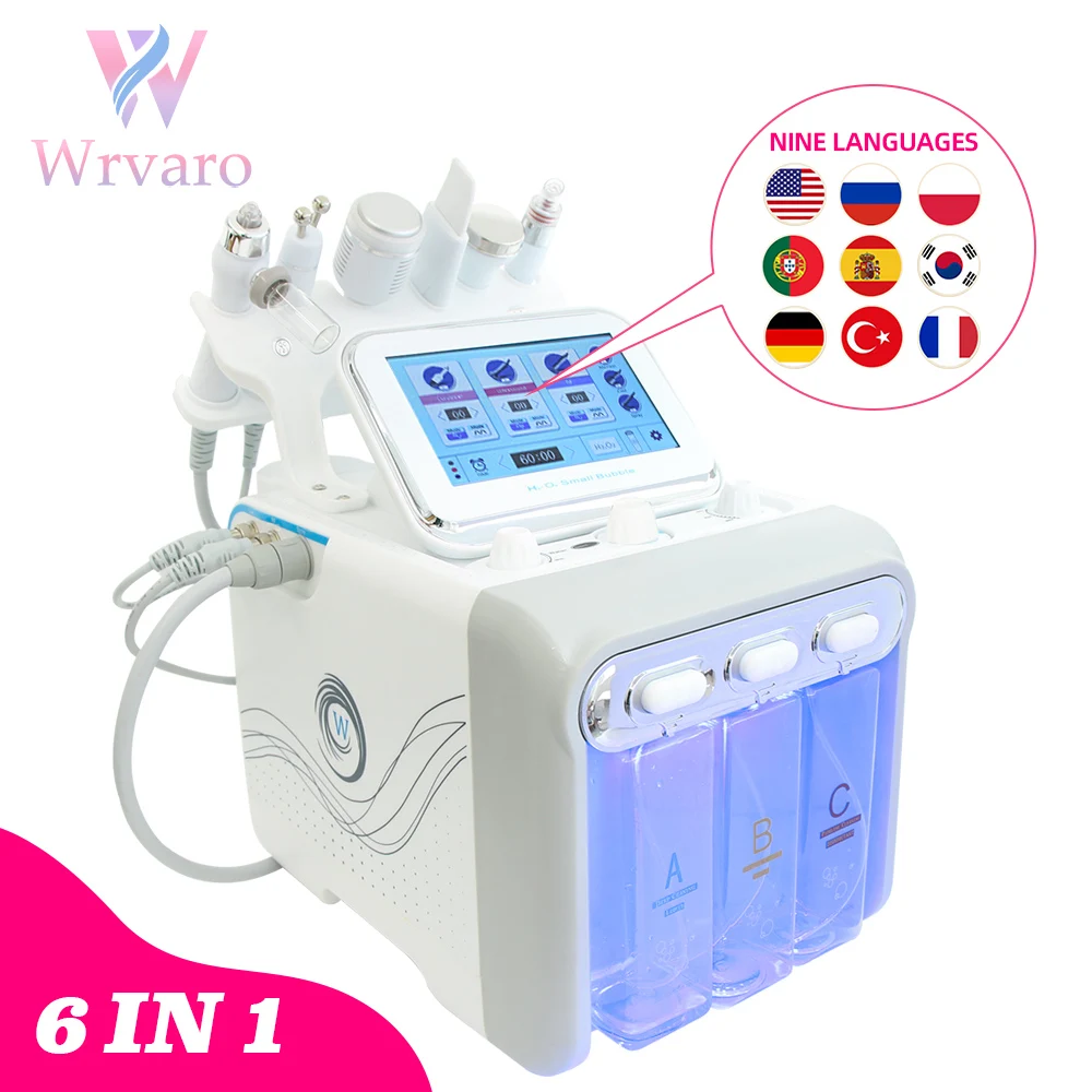 

Multifunction 6 in 1 hydra aqua peeling facial machine H2O2 oxygen jet peel hydrogen microdermabrasion facial device skin care