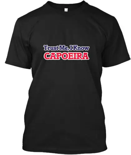 

Поверьте, я знаю, что футболка от Capoeira, сделанная в США, размер от S до 5XL