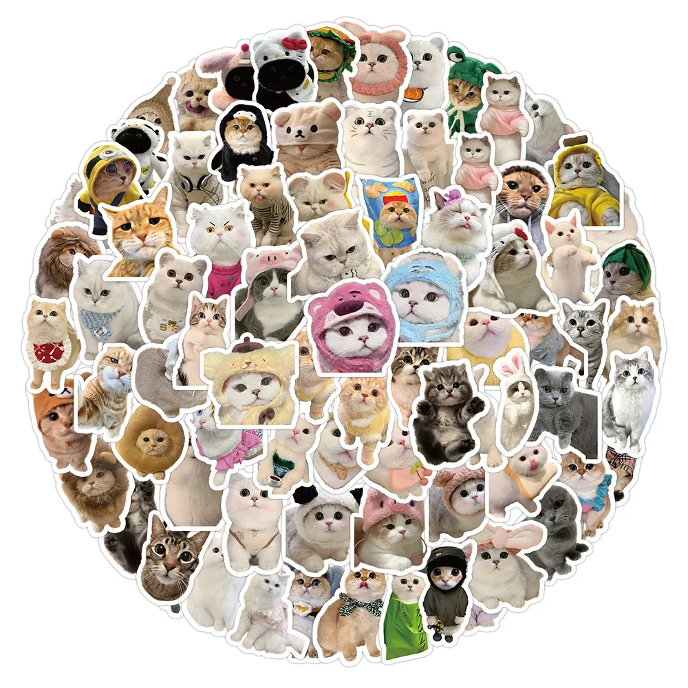 200Pcs 애완 동물 강아지 고양이 휴일 파티 스티커 휴대 전화 컵 노트북 스케이트 보드 귀여운 애완 동물 스티커 장난감