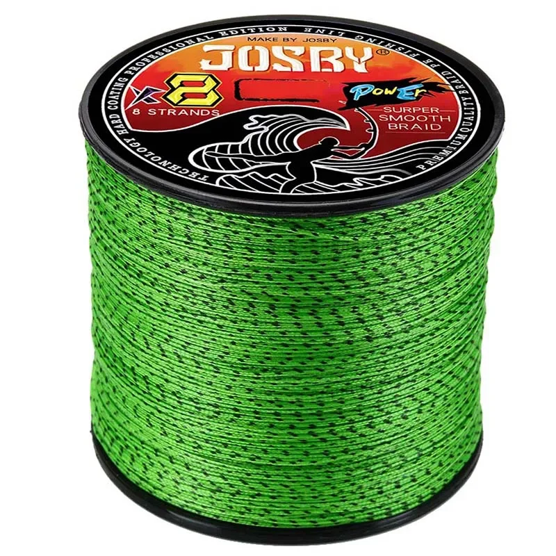 

JOSBY 100M 300M 500M 8 Strands 18-90LB PE Braided Speckled Fishing Wire Multifilament Multicolor Super Strong Fishing Line Pesca