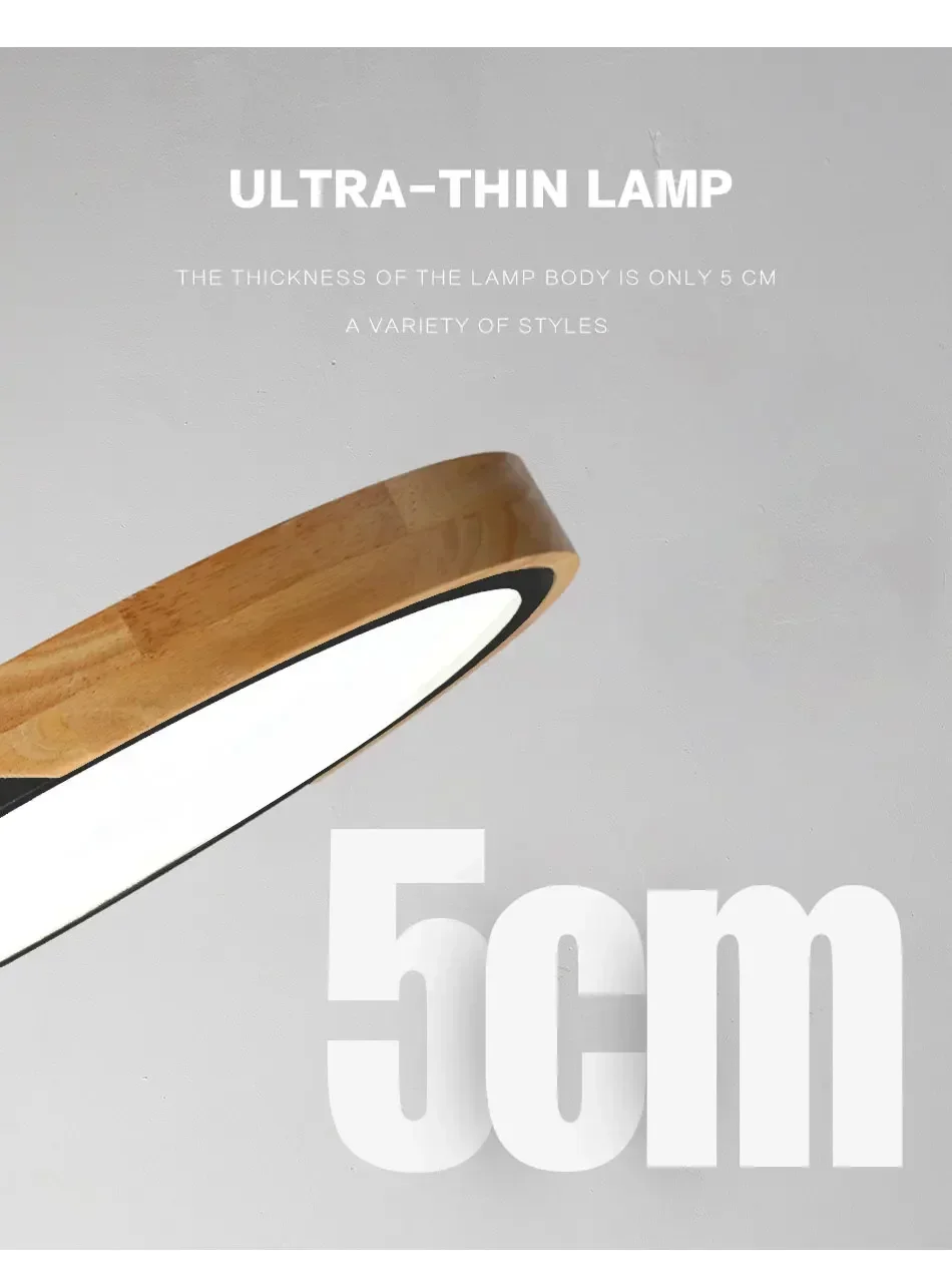 Description Picture 3 of itemModern LED Ceiling Light Ultra Thin Surface Mounted Lighting Fixture Bedroom Hall Wooden Kitchen Home Decor Lamp Remote Control