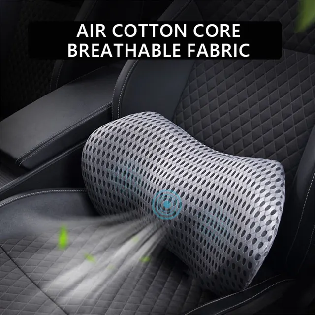 Coussin à mémoire de forme respirant, accessoires d'intérieur, oreiller de couchage pour lit, siège de voiture, oreiller de taille, soutien lombaire, coussin en mousse pour voiture 6