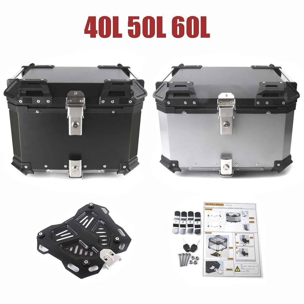 Dilwe Boîte arrière de moto Coffre Arrière de Moto 52L capacité Coffre  Arrière de Moto Universel étanche Antichoc moto arriere - Cdiscount Auto