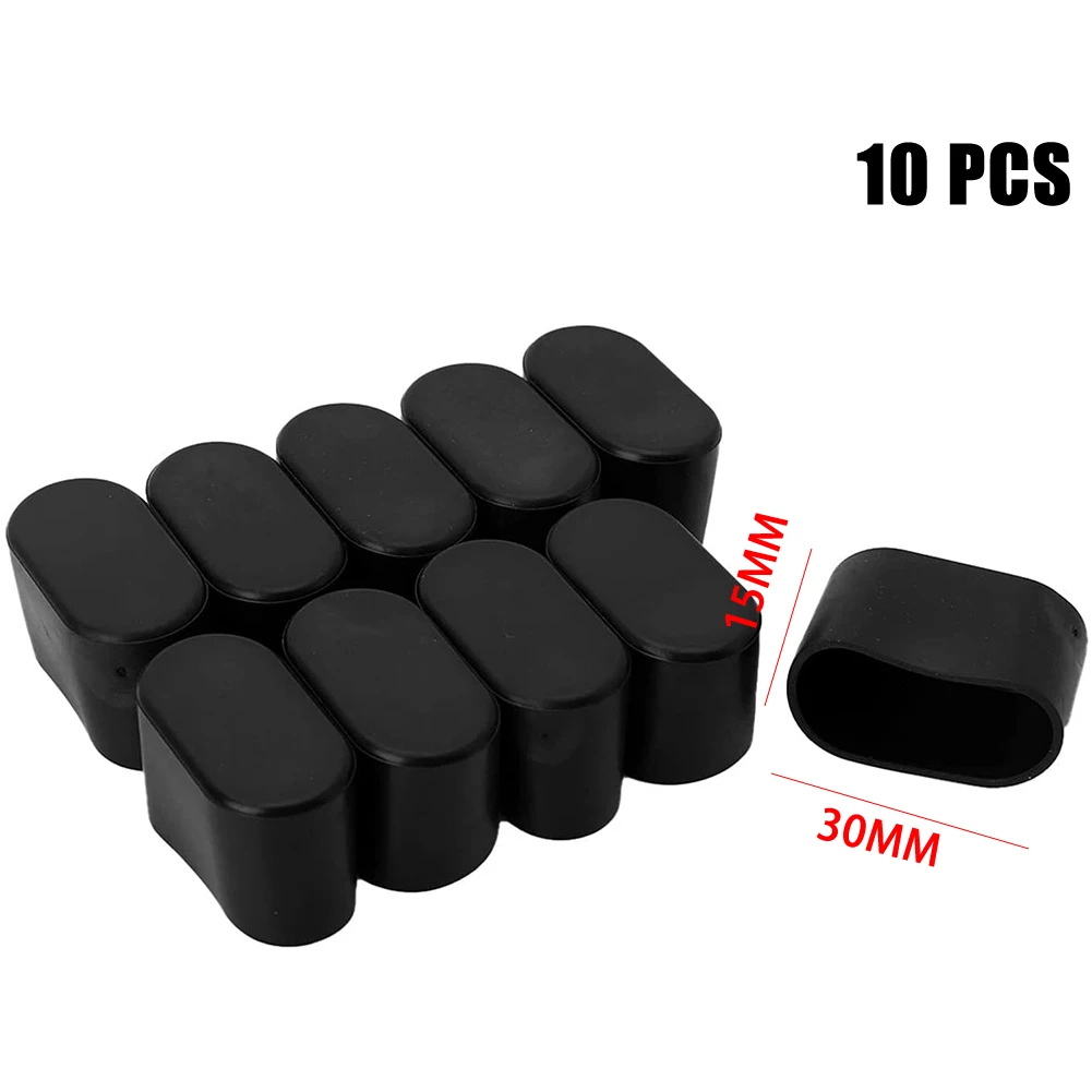 

High Quality Practical 2022 Chair Leg Cap Oval Covers Table Feet 10Pcs Garden Home Supplies Office Patio Rubber