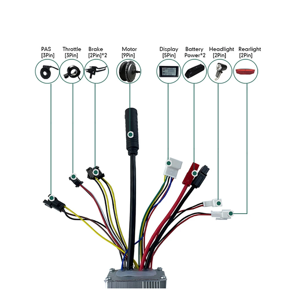 Contrôleur Moteur Vélo électrique JN – 36V/48V 15A 250W Brushless – NEUF