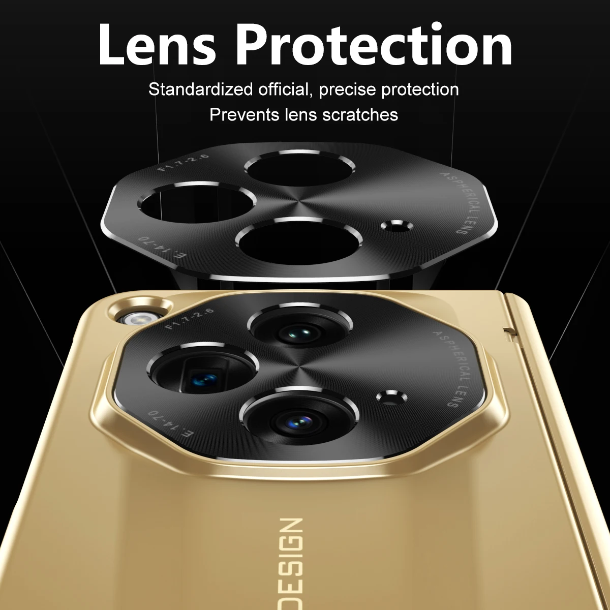 Luxury Glossy Hinge Camera Lens Protective Cover for OnePlus Open Electroplated Ultmate Design Case 9H Glass Screen Protector
