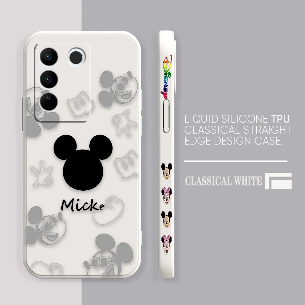thumbnail image 1 of Case For VIVO S5 S6 S7 S9 S10 S15 S16 S16E T1 V15 V20 V23 PRO 5G Simple Liquid Silicone Case Anime Cute Mickey Minnie Mouse, 1 of 5