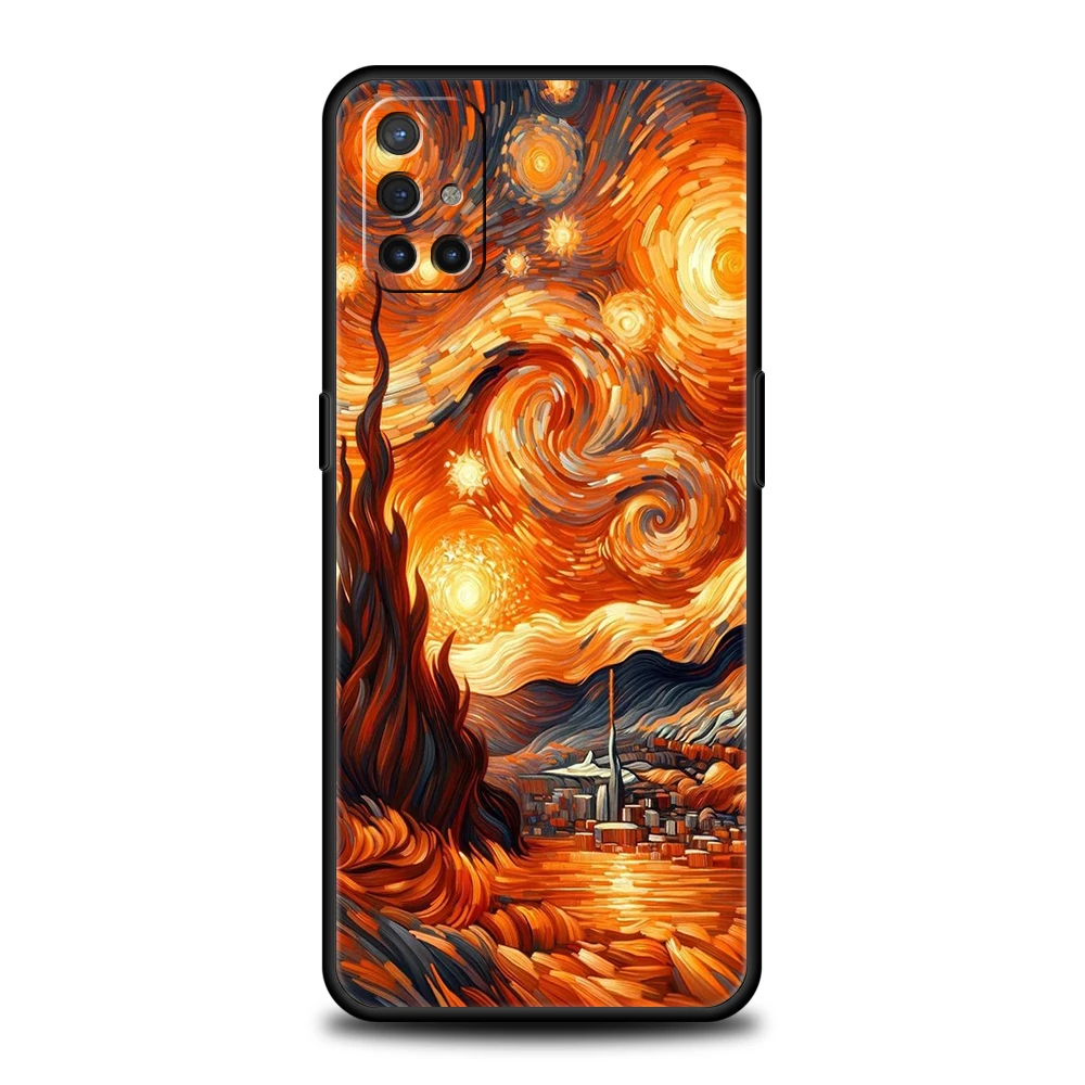Van Gogh Starry Sky Cat Design Phone Case Cover