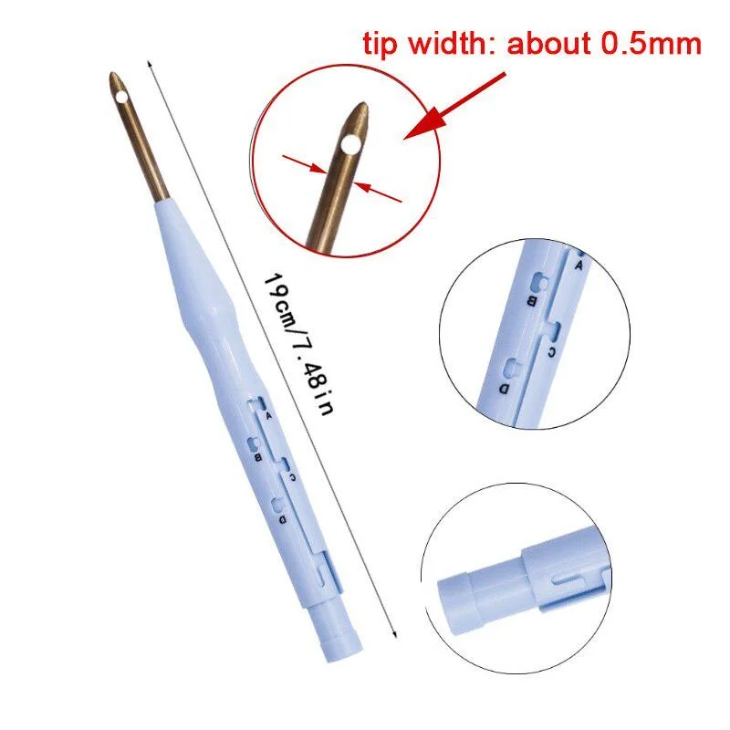 Sewing Tools Weaving Tools Embroidery Random Color Kit Punch Needle Stitching Tool Magic Embroidery Needle Pen Weaving Tool Knitting Sewing Tools for DIY