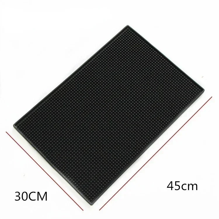 Rubber Bar Mat Coffee Maker Countertop Spill Mats Bar Service Mat Dish Glass Drying for Barista Cocktail Bartender Black bar mats