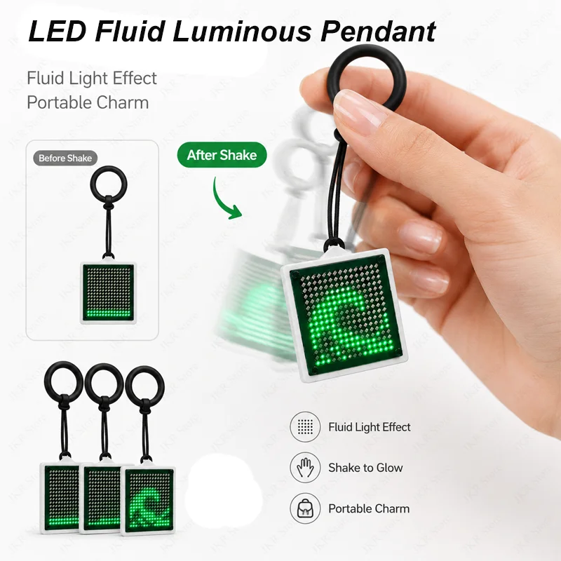 LED-Flüssigkeits-Simulations-Wasserfluss-Leuchtornamente, Tischdekoration für Taschenanhänger, Raumstimmungsdekoration, Geschenk