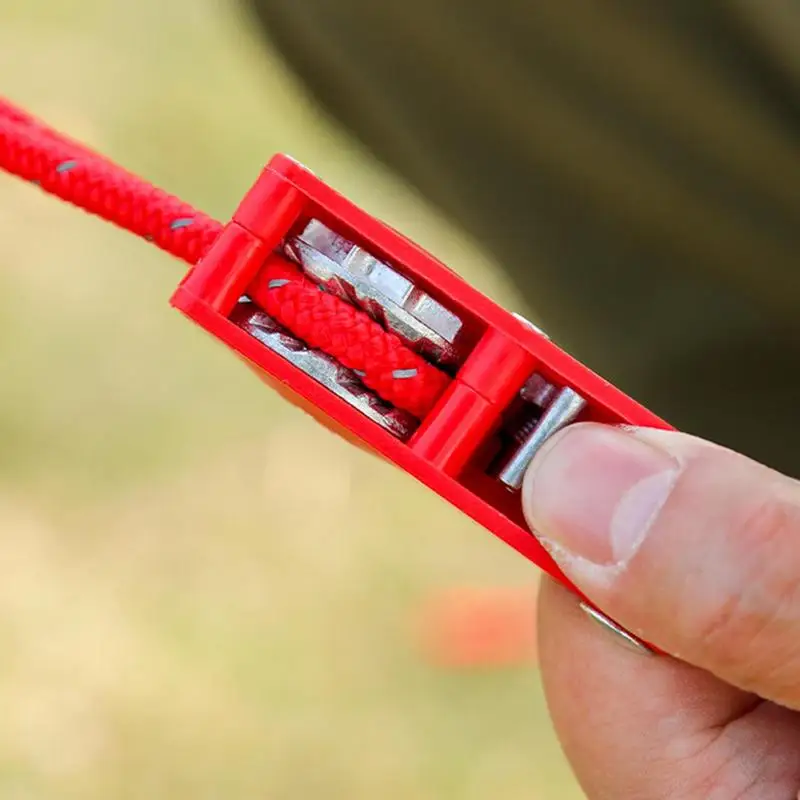 Camping Rope Tent Adjustable Rope Fastener Fixed Buckle Pulley Tensioner Ratchet Hangers Reflective Camping Awning Wind 4m