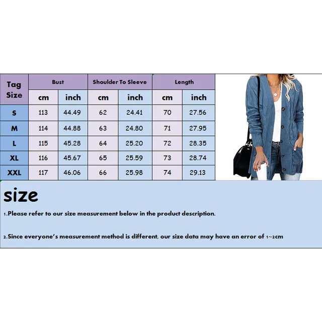 Womens Casual Knit Cardigan Top Sweater Large Size Loose Button Up Cardigan Sweaters For Women Long Knit Cardigans With Pockets 6