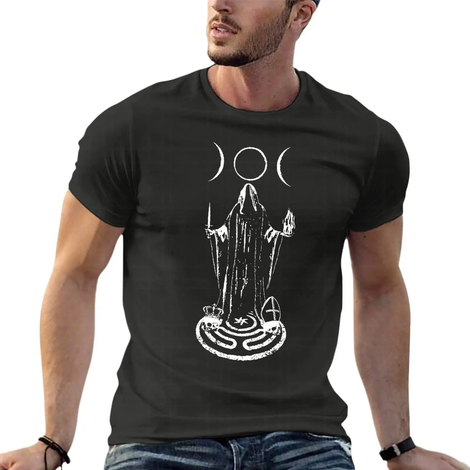 

Hekate - Witchcraft Witch Triple Goddess Oversized Tshirt Custom Mens Clothes 100% Cotton Streetwear Plus Size Top Tee