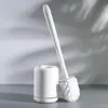 Silicone Toilet Brush Toilet Brush Set With Long Handle Toilet Brush With Base Cleaning Brush Bathroom Accessories 1