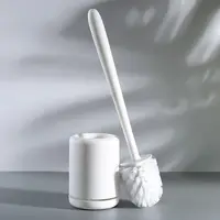 Silicone Toilet Brush Toilet Brush Set With Long Handle Toilet Brush With Base Cleaning Brush Bathroom Accessories 1