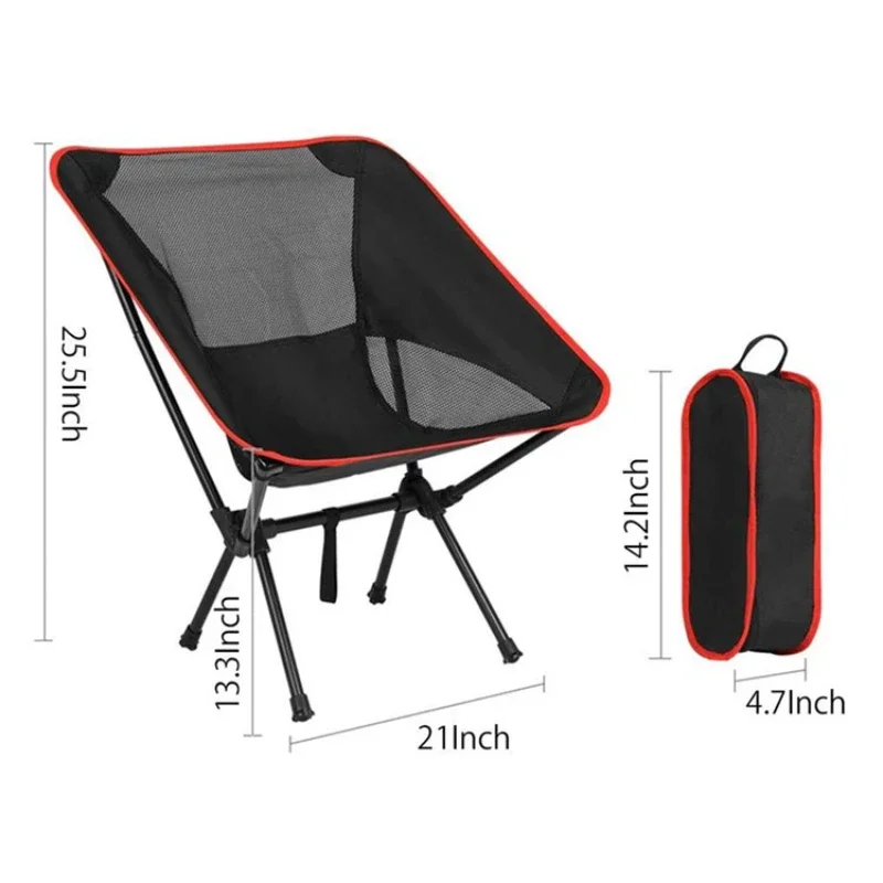 Detachable Portable Folding Moon Chair Outdoor Camping Chairs Beach Fishing Chair Ultralight Travel Hiking Picnic Seat Tools 2
