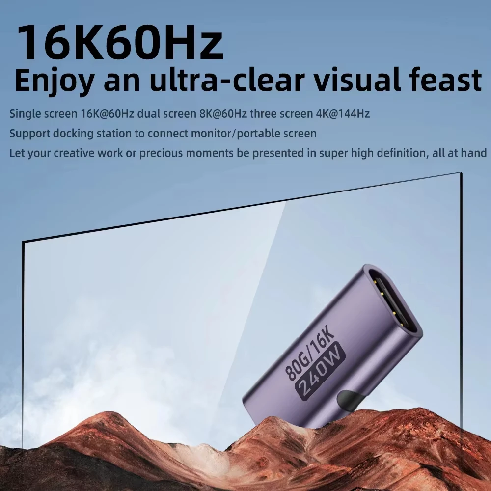 รูปสินค้า อะแดปเตอร์ USB4 80Gbps รองรับชาร์จเร็ว 240W