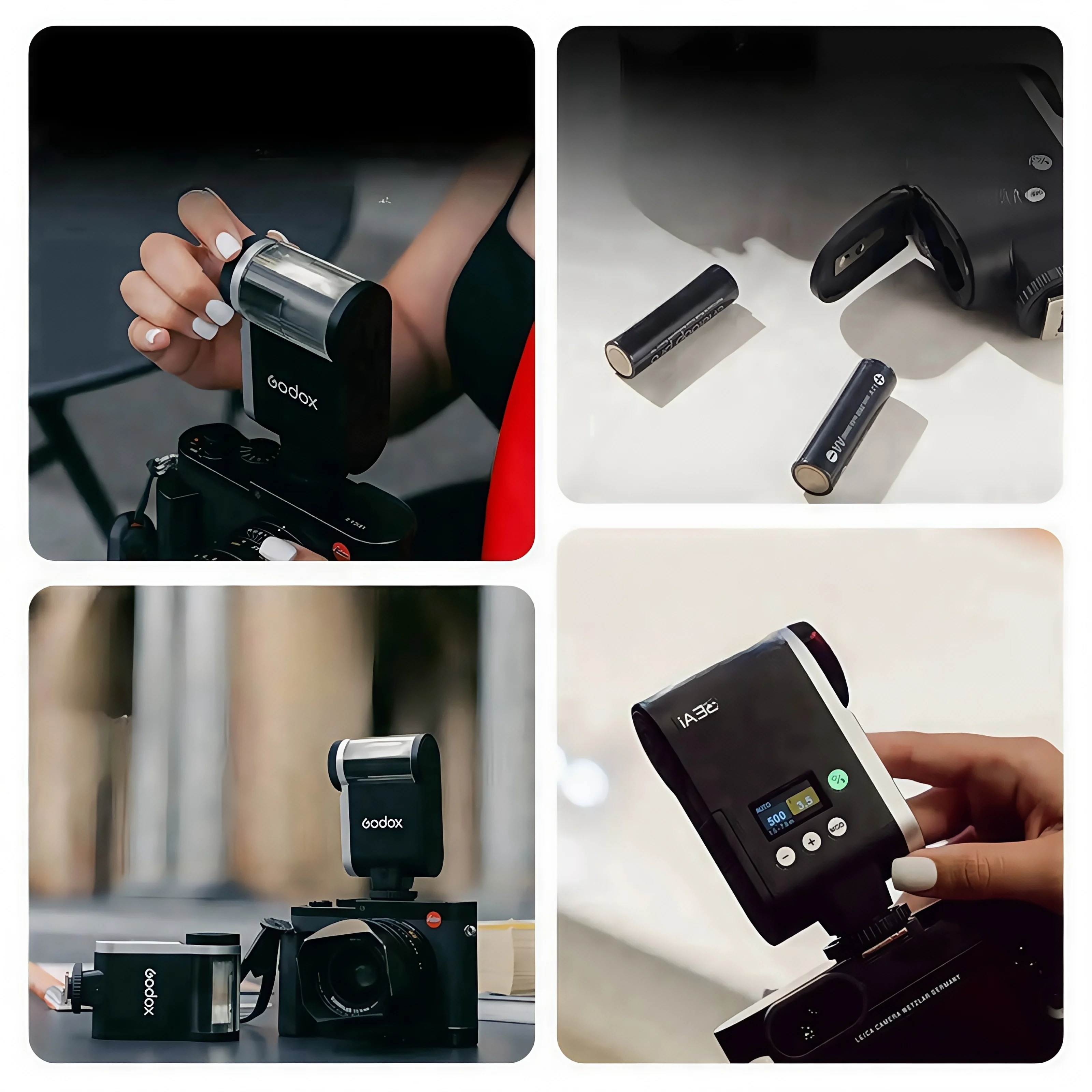Godox iA32 Compact Camera Flash 8-Level Power Control 2.5s Recycle Time 490 Flashes High Compatibility Lightweight Portable