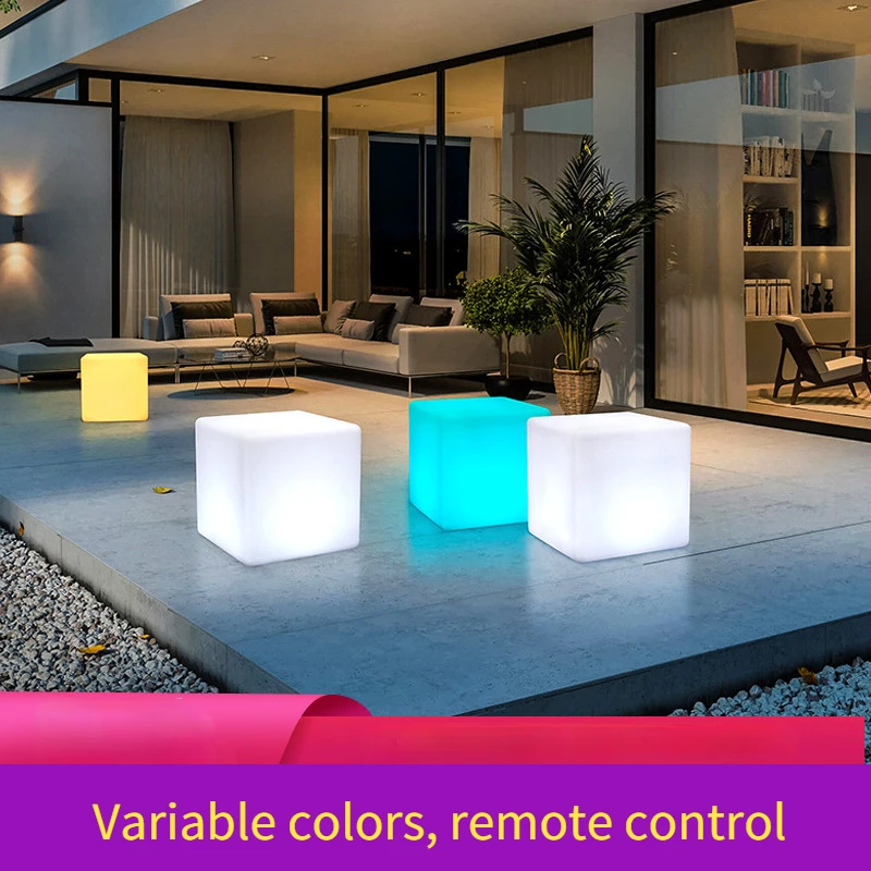 

LED Luminous Stool KTV Cube Chair Bar Stool Creative Outdoor Waterproof Activity Leisure Chair Exhibition Stool