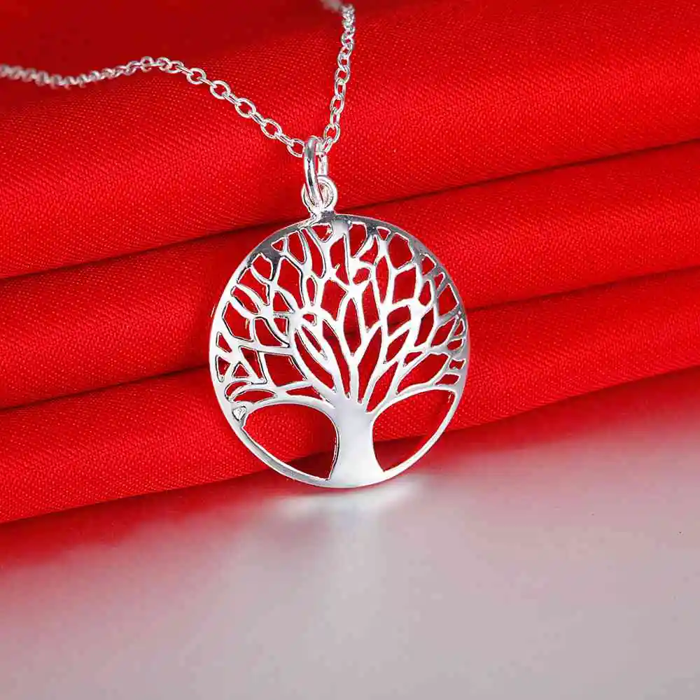 925 Sterling Silver Necklace Pendant Christmas Tree for Women Men Wedding Birthday Party Gift pendant necklace,silver necklace,silver pendant