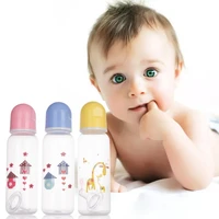 Upgraded 250ml Plastics Baby Bottle Cartoon Pattern Baby Feeding Bottle Suitable for Infant Newborn 7-inch Height 1